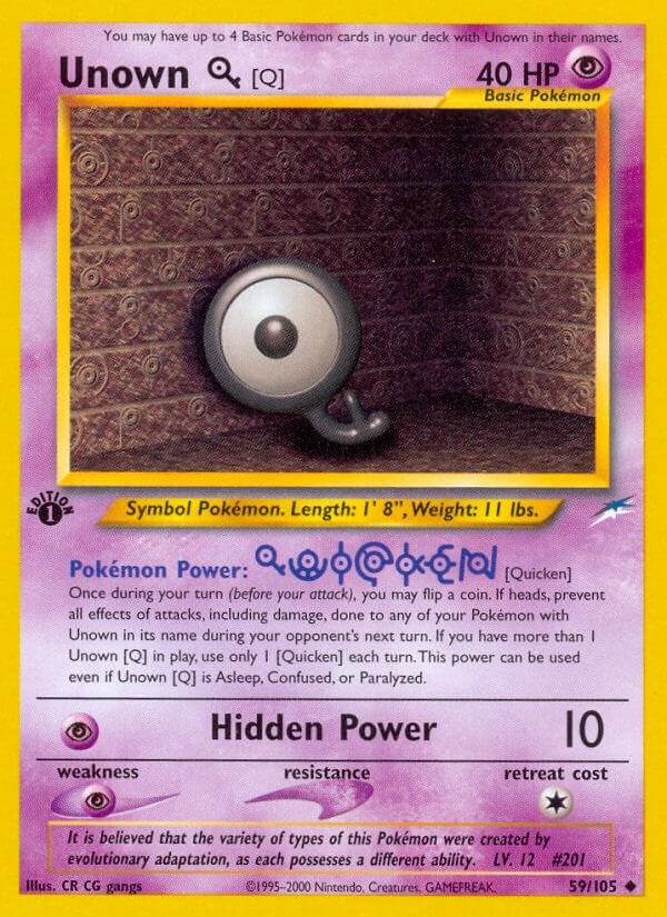 Image for Unown [Q] (059/105) [Neo Destiny] - Pokemon