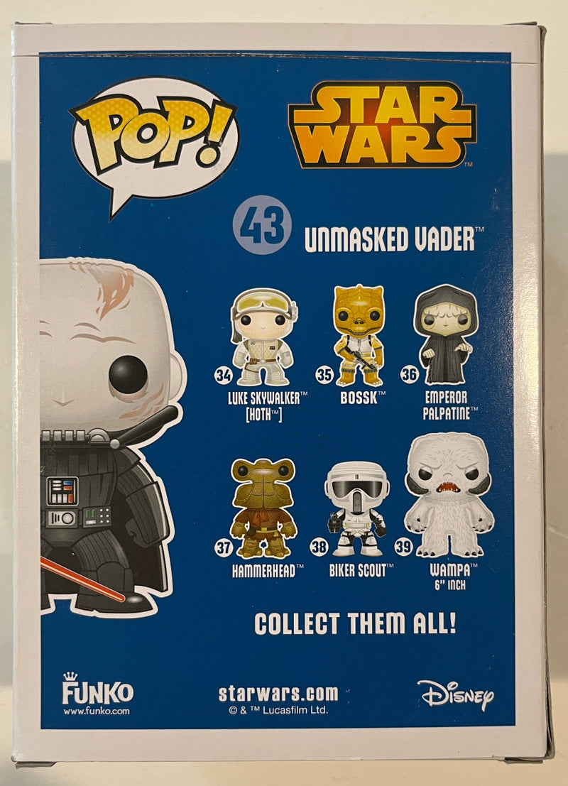 Funko Pop! Star Wars: Unmasked Darth Vader #43 – Damaged Box