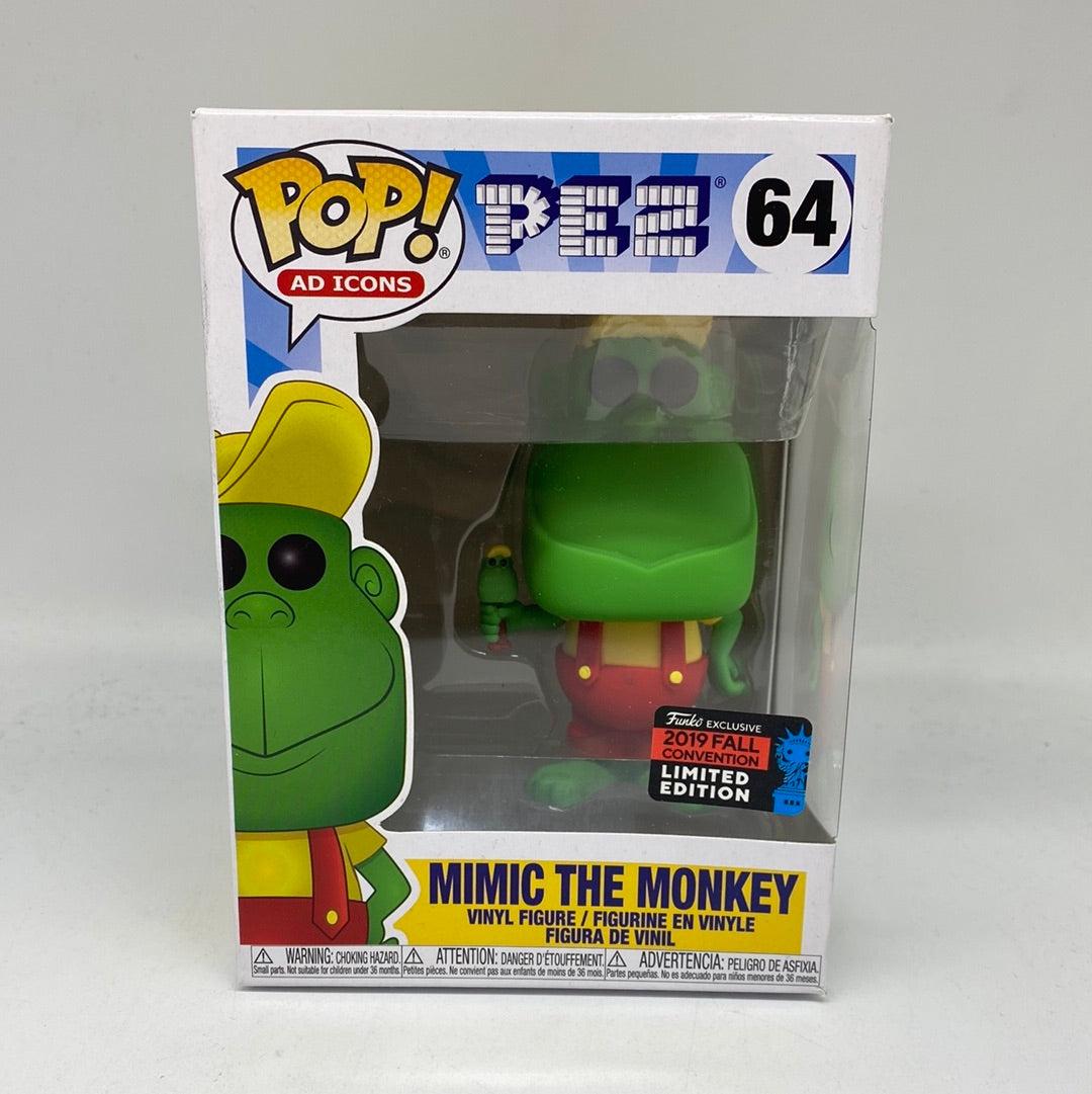Funko Pop Ad Icons PEZ Mimic the Monkey #64 Red Overalls 2019 NYCC