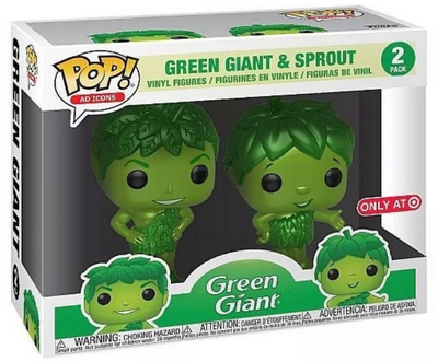 Funko Pop! Ad Icons: Green Giant & Sprout Metallic 2-Pack – Target Exclusive