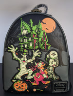 Loungefly Disney 100 – Halloween Trick or Treaters Glow-in-the-Dark Mini Backpack (Entertainment Earth Exclusive)