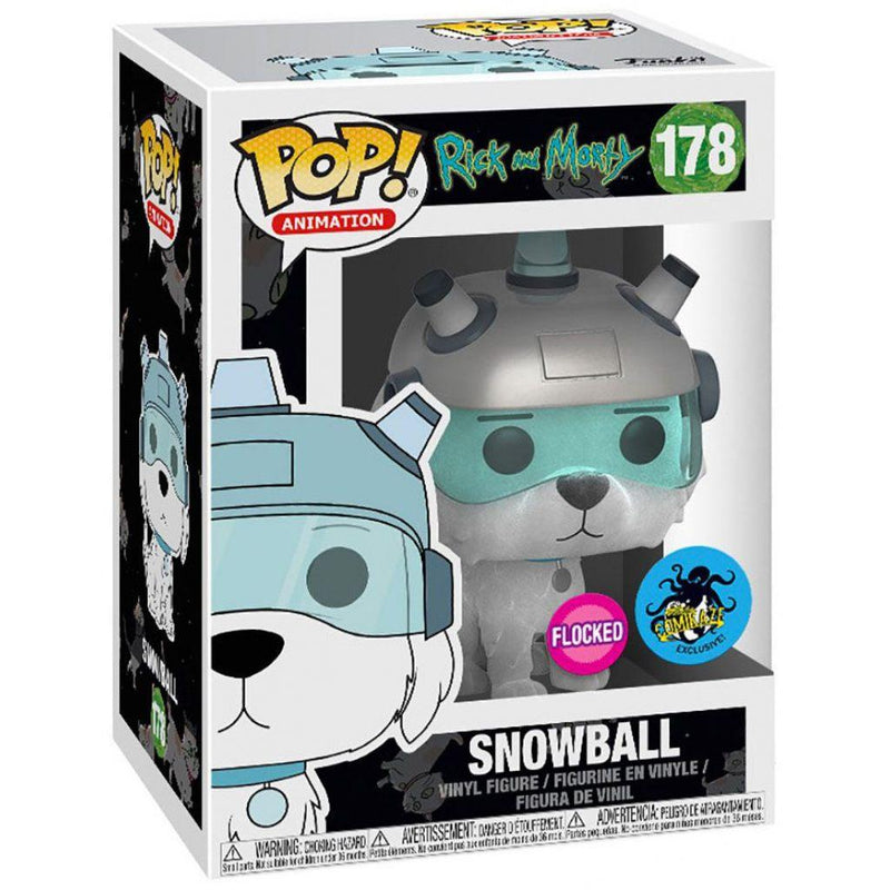 Funko Pop Rick and Morty Snowball Flocked #178 LA Comic Con 2017 Exclusive