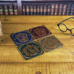 Wizarding World of Harry Potter: Hogwarts Crest Metal Coasters Set of 4