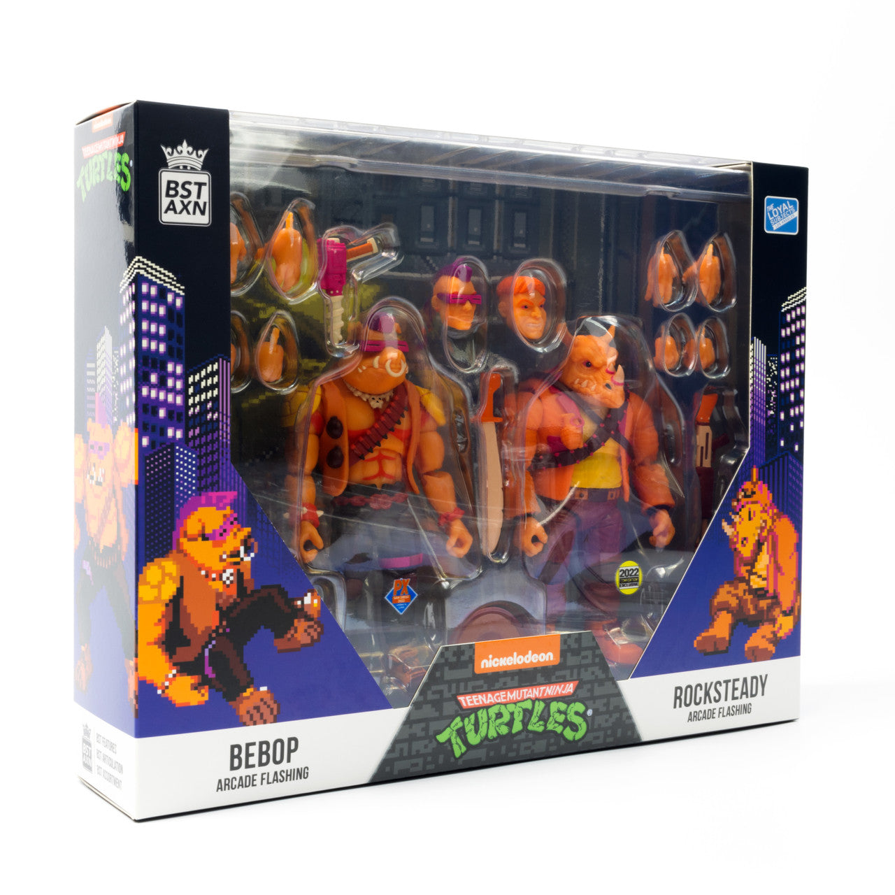 Teenage Mutant Ninja Turtles Arcade Bebop and Rocksteady Action Figure 2-Pack San Diego Comic-Con 2022 PX