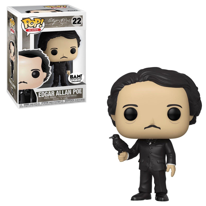 Funko Pop! Icons: Edgar Allan Poe with Raven #22 (Books-A-Million Exclusive)