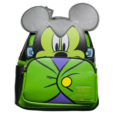 Loungefly Disney Mickey Mouse Frankenstein cosplay glow-in-the-dark mini backpack Entertainment Earth exclusive