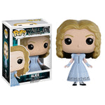Funko Pop! Disney Alice #176 shown outside the box beside Alice in Wonderland packaging