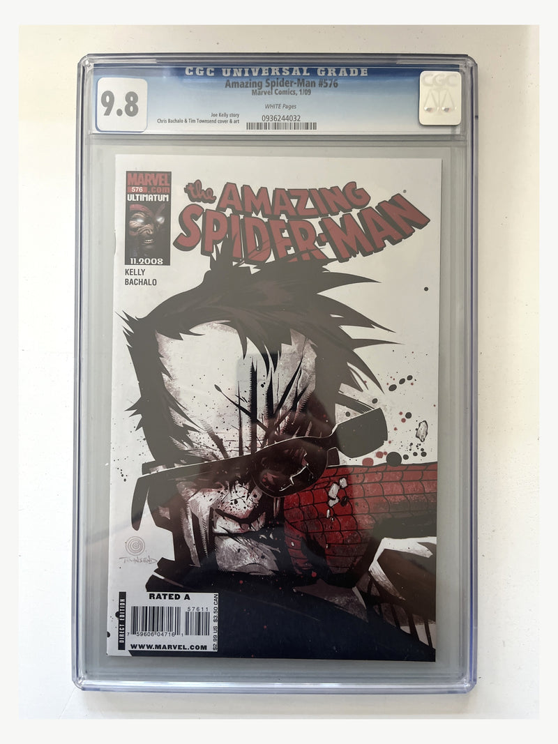 Amazing Spider-Man #576 CGC 9.8 certificate 0936244032 enhanced slab presentation