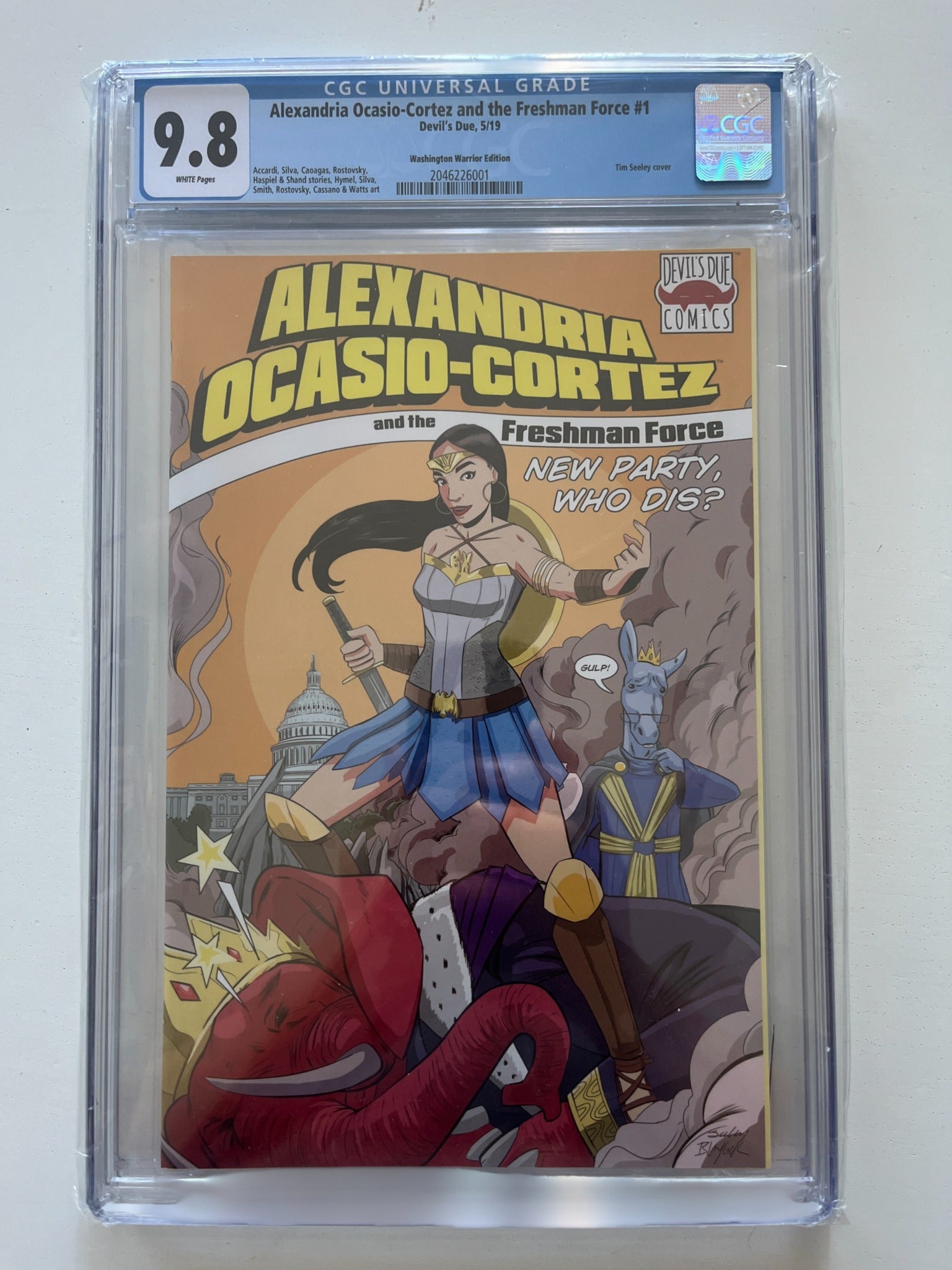 Alexandria Ocasio-Cortez and the Freshman Force #1 CGC 9.8 – Washington Warrior Edition