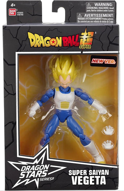 Bandai Dragon Ball Super Dragon Stars Series 15 Super Saiyan Vegeta Version 2 boxed action figure