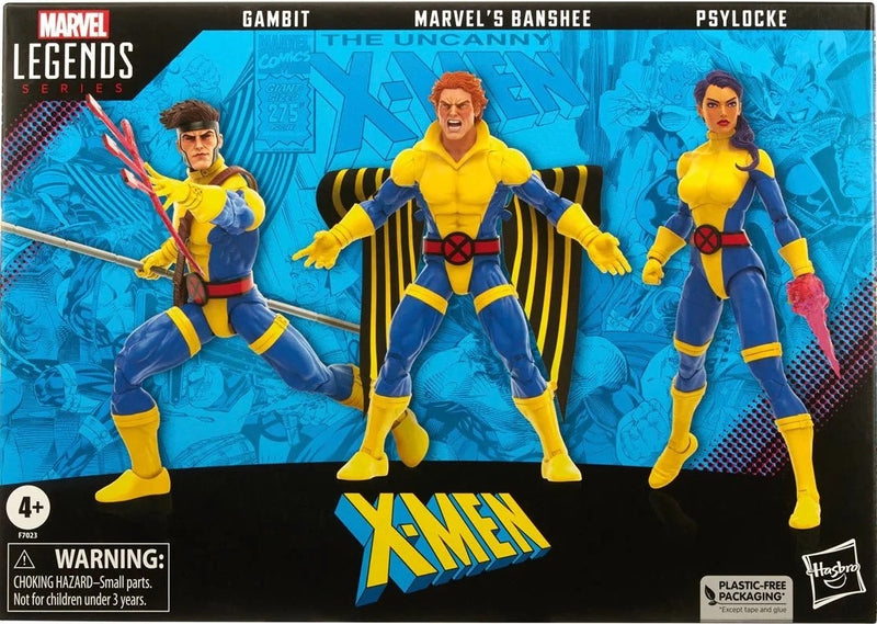 Marvel Hasbro Legends X-Men 6 Inch Action Figure 3-PackMarvel Legends X-Men 60th Anniversary Banshee, Gambit and Psylocke Set