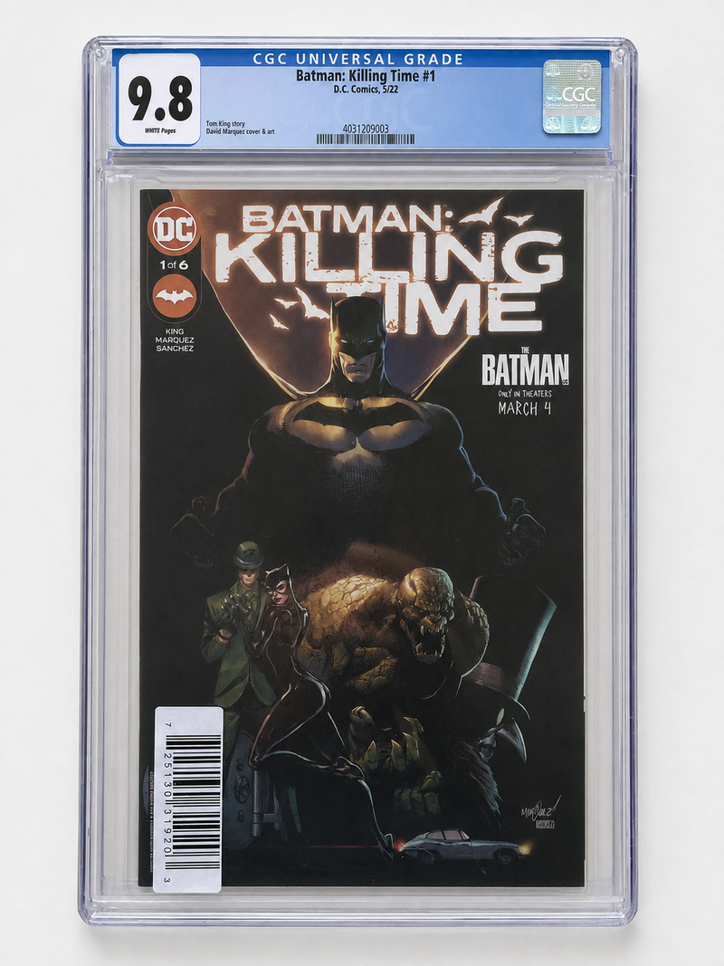 Batman: Killing Time #1 – David Marquez Cover – CGC 9.8 clean presentation; certification 4031209003