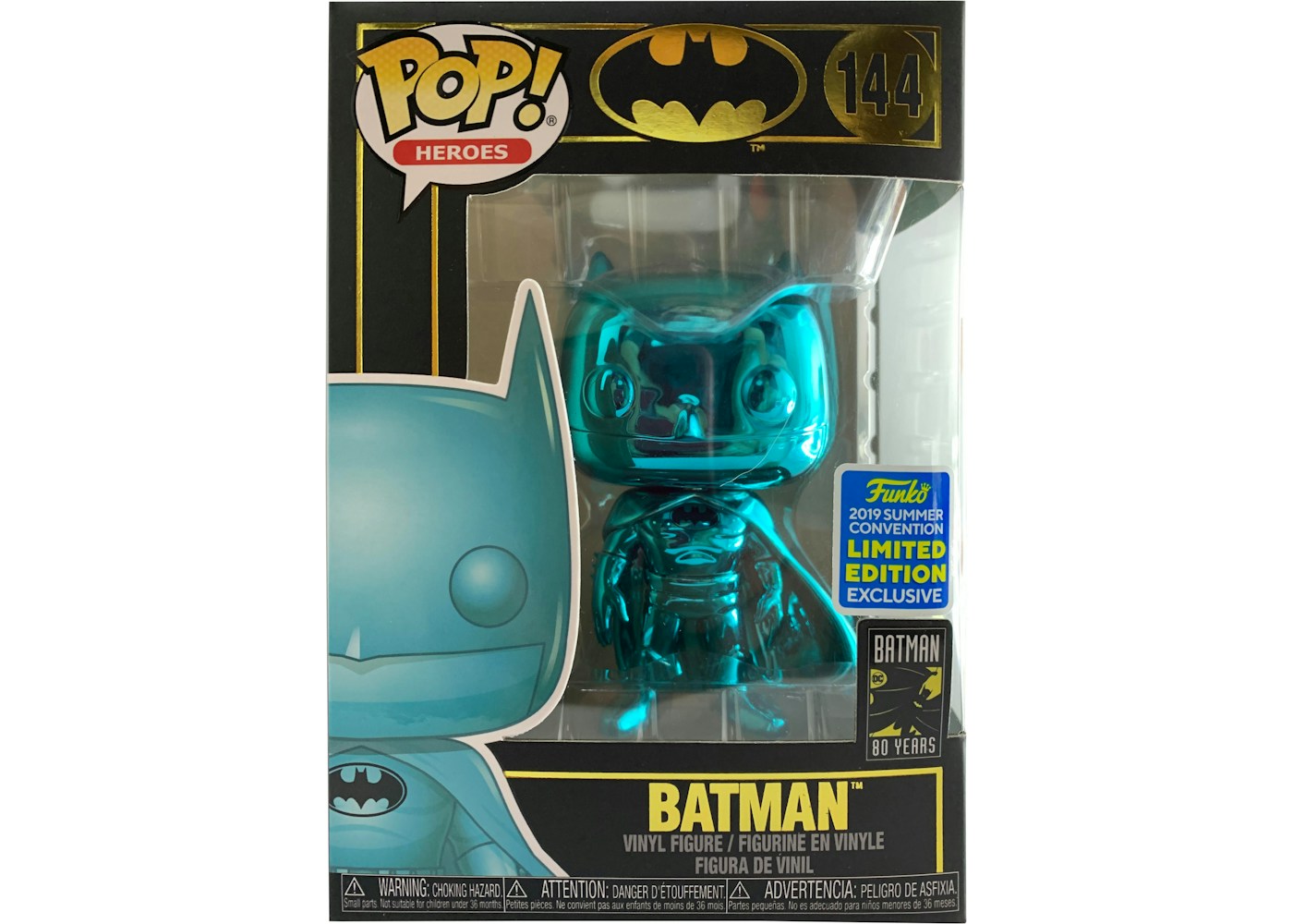 Funko Pop! Batman Teal Chrome #144 boxed