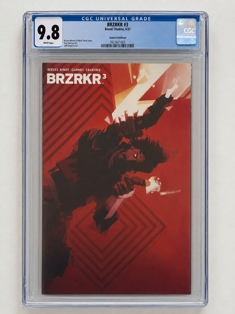 BRZRKR #3 Jeff Dekal Foil Edition CGC 9.8 certification 3923621002 – clean presentation