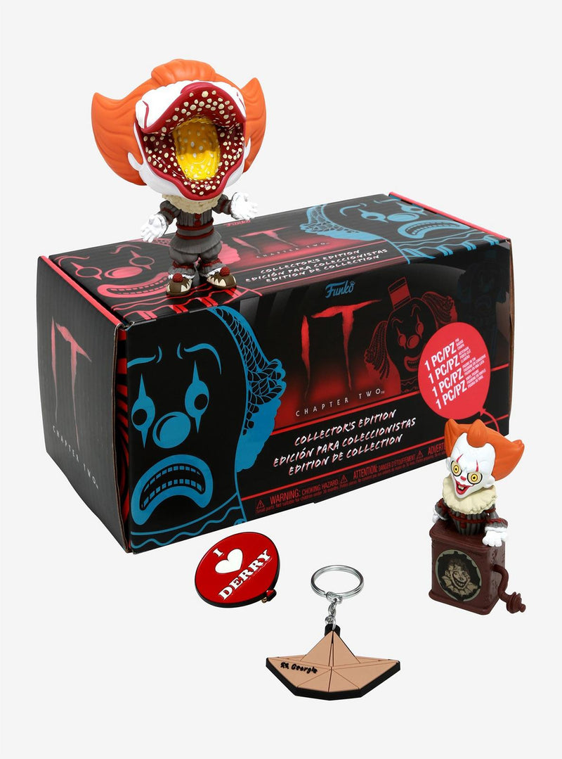 Funko IT Chapter Two Hot Topic collectors box with included collectibles