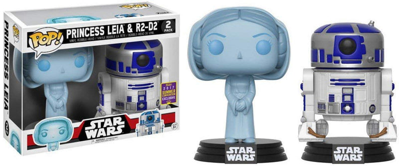 Funko Pop! Star Wars: Holographic Princess Leia & R2-D2 2-Pack (2017 Summer Convention Exclusive)