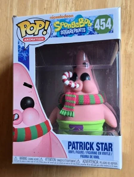 Funko Spongebob Squarepants POP! Animation Patrick Star Vinyl Figure #454 [Christmas]