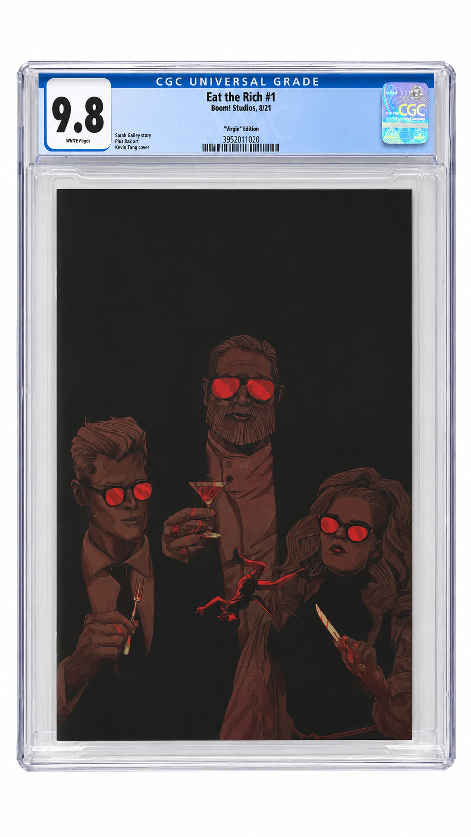 Eat the Rich #1 – Kevin Tong Virgin Edition – CGC 9.8, certification 3952011020 – sleeve-free presentation