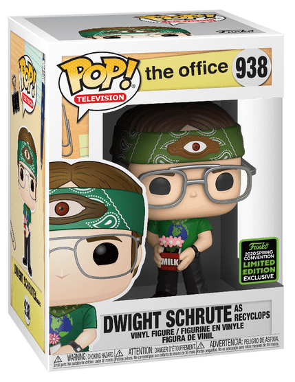 Funko Pop! Television 'The Office' Dwight Schrute 938 vinyl figure in its original packaging, featuring a limited edition sticker on the box.