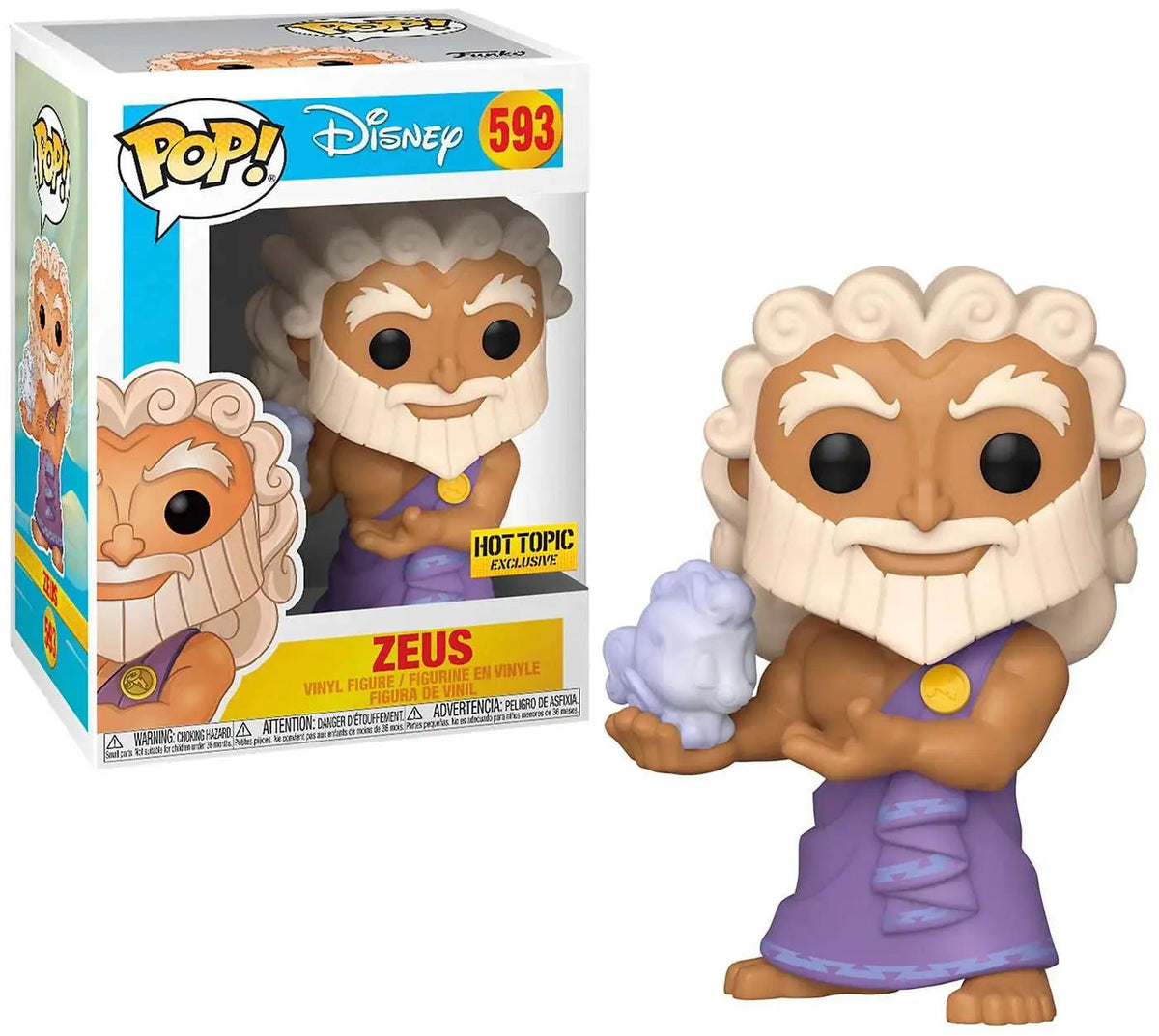 Funko Pop Disney Hercules Zeus #593 Hot Topic Exclusive Vinyl Figure