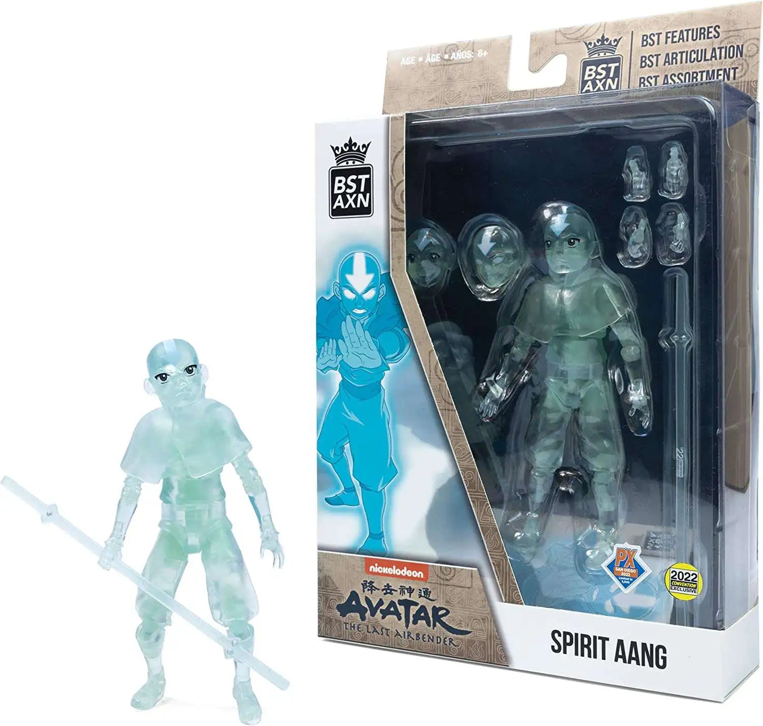 Avatar the Last Airbender BST AXN Aang Exclusive Action Figure [SDCC 2022, Spirit Version]