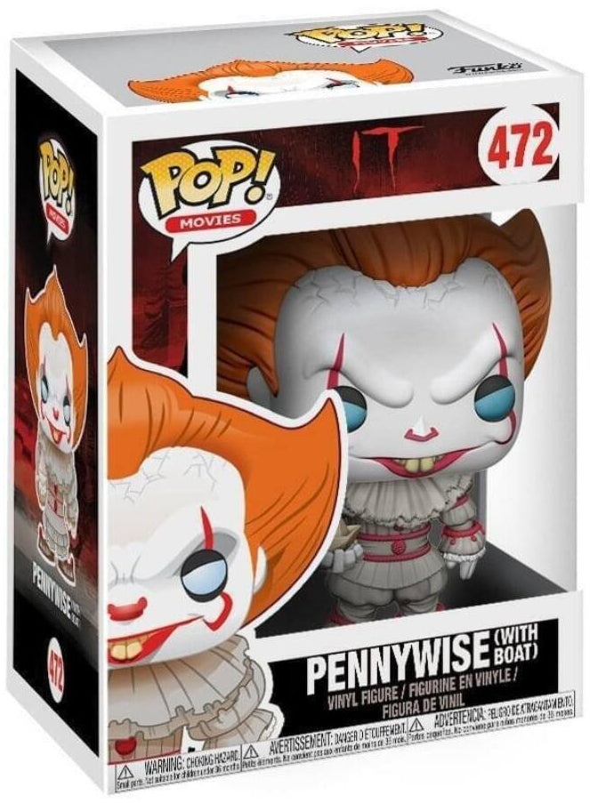Funko Pop! Movies: IT – Pennywise with Boat #472 in box