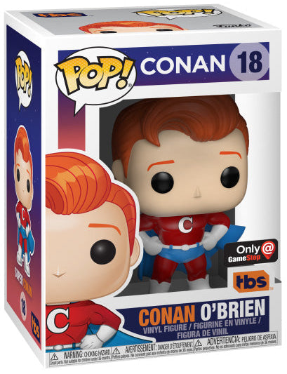 Funko Pop! Conan – Conan O'Brien Super Suit #18 – GameStop Exclusive in box