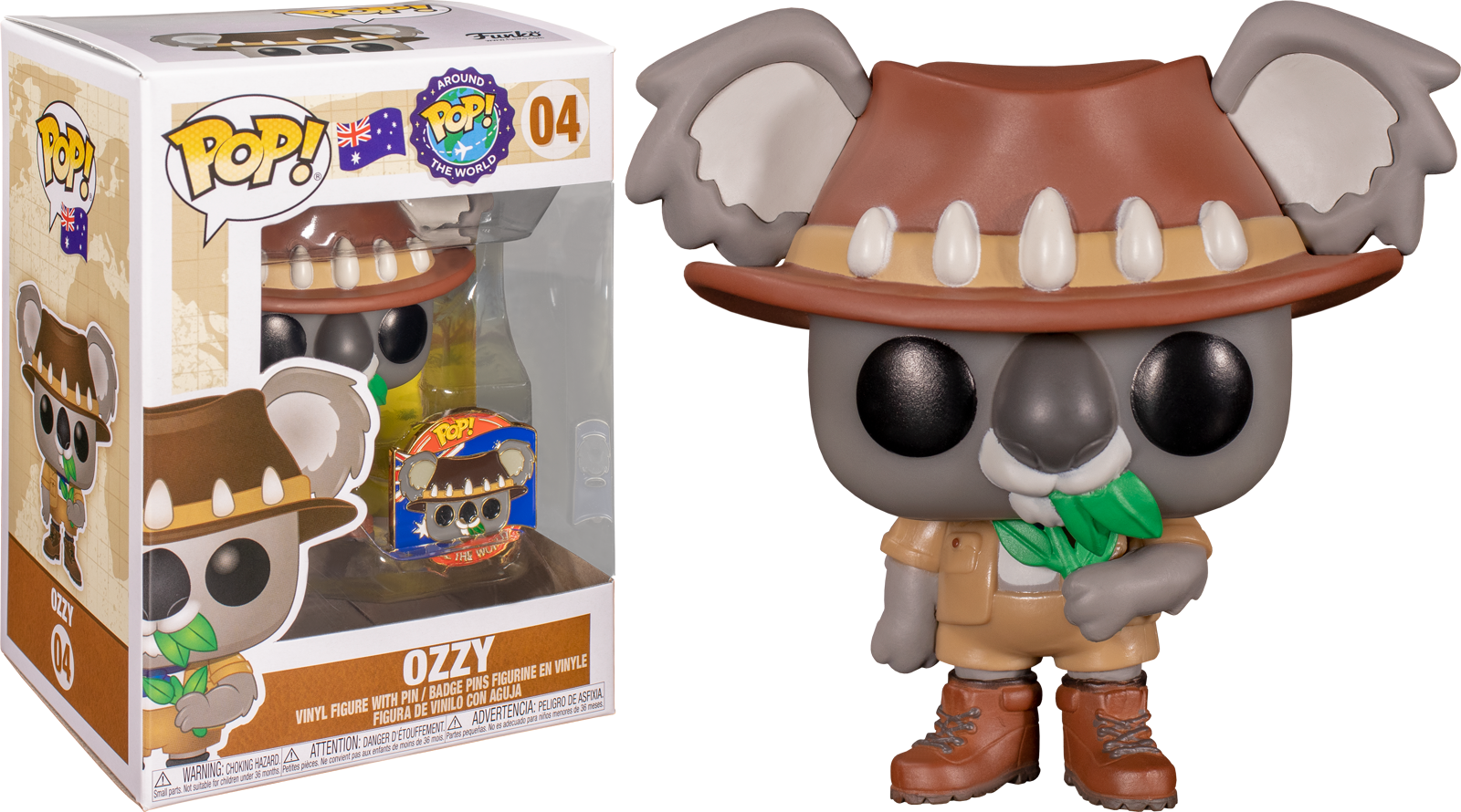 Funko Pop! Around the World Ozzy #04 with collector pin in box