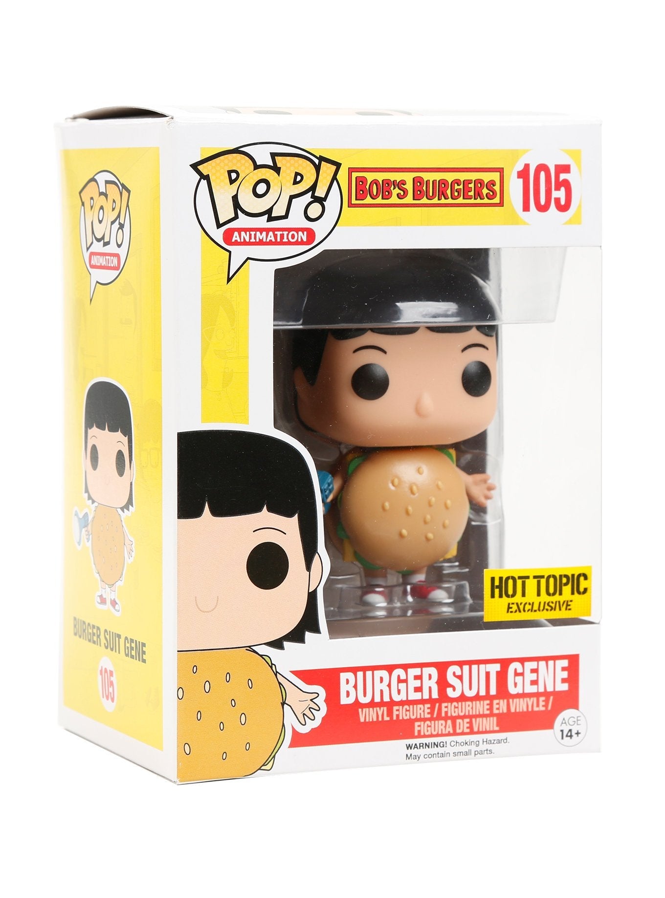 Funko Pop! Animation Bob's Burgers Burger Suit Gene #105 in box