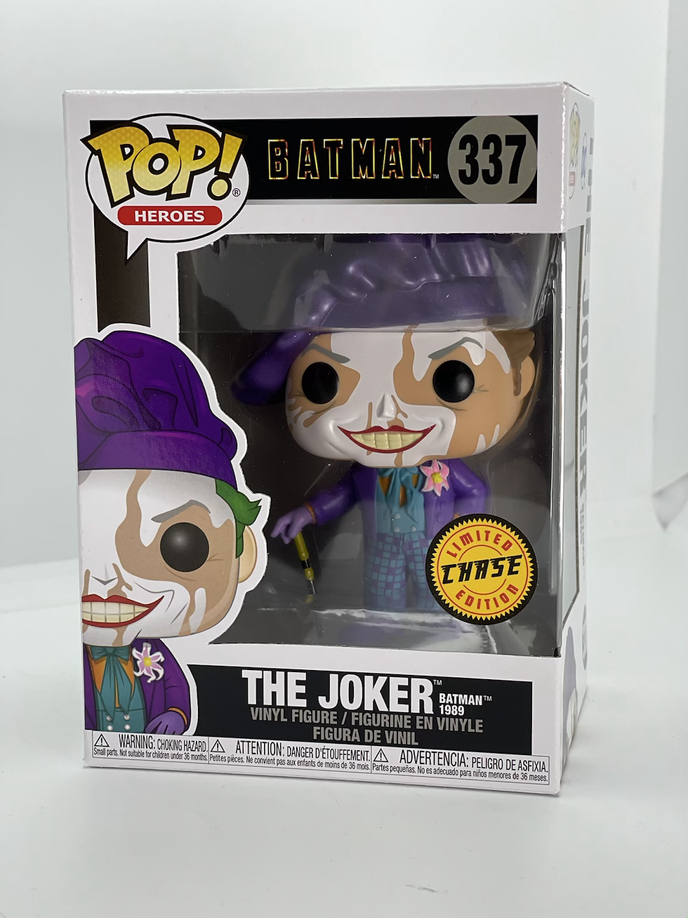 Funko Pop! Batman 1989 The Joker with Hat #337 Chase in box