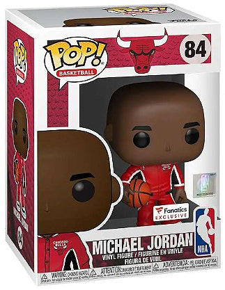 Funko Pop! Basketball Michael Jordan Red Warm-Ups #84 Fanatics Exclusive in box