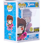 Funko Pop! Marvel X-Men Gambit #553 Glow-in-the-Dark Entertainment Earth Exclusive in box