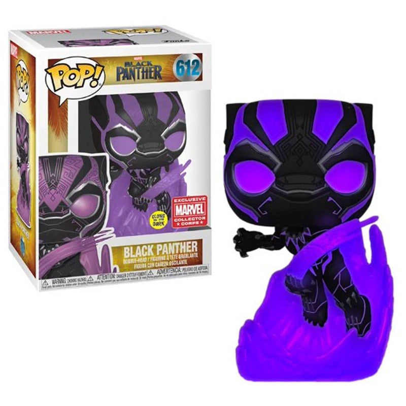 Funko Pop! Marvel Black Panther Glow #612 boxed figure