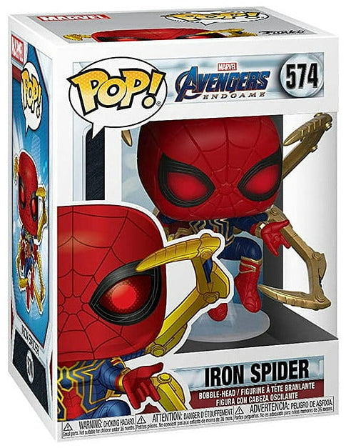 Funko Pop! Marvel Iron Spider with Nano Gauntlet #574 in box