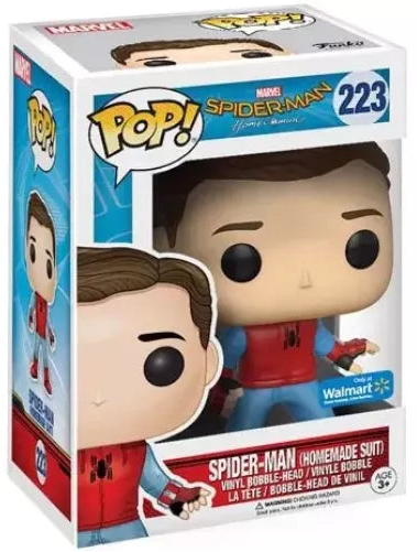 Funko Pop! Marvel Spider-Man Homemade Suit Unmasked #223 in box