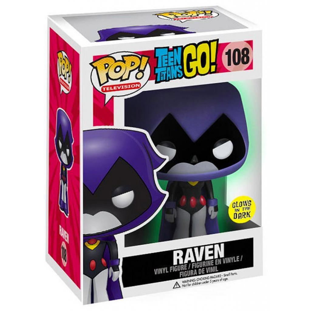 Funko Pop! Teen Titans Go Raven #108 glow in the dark in box