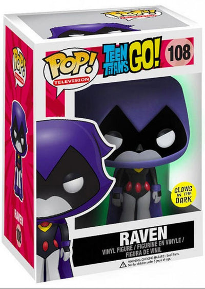 Funko Pop! Teen Titans Go Raven #108 glow in the dark in box