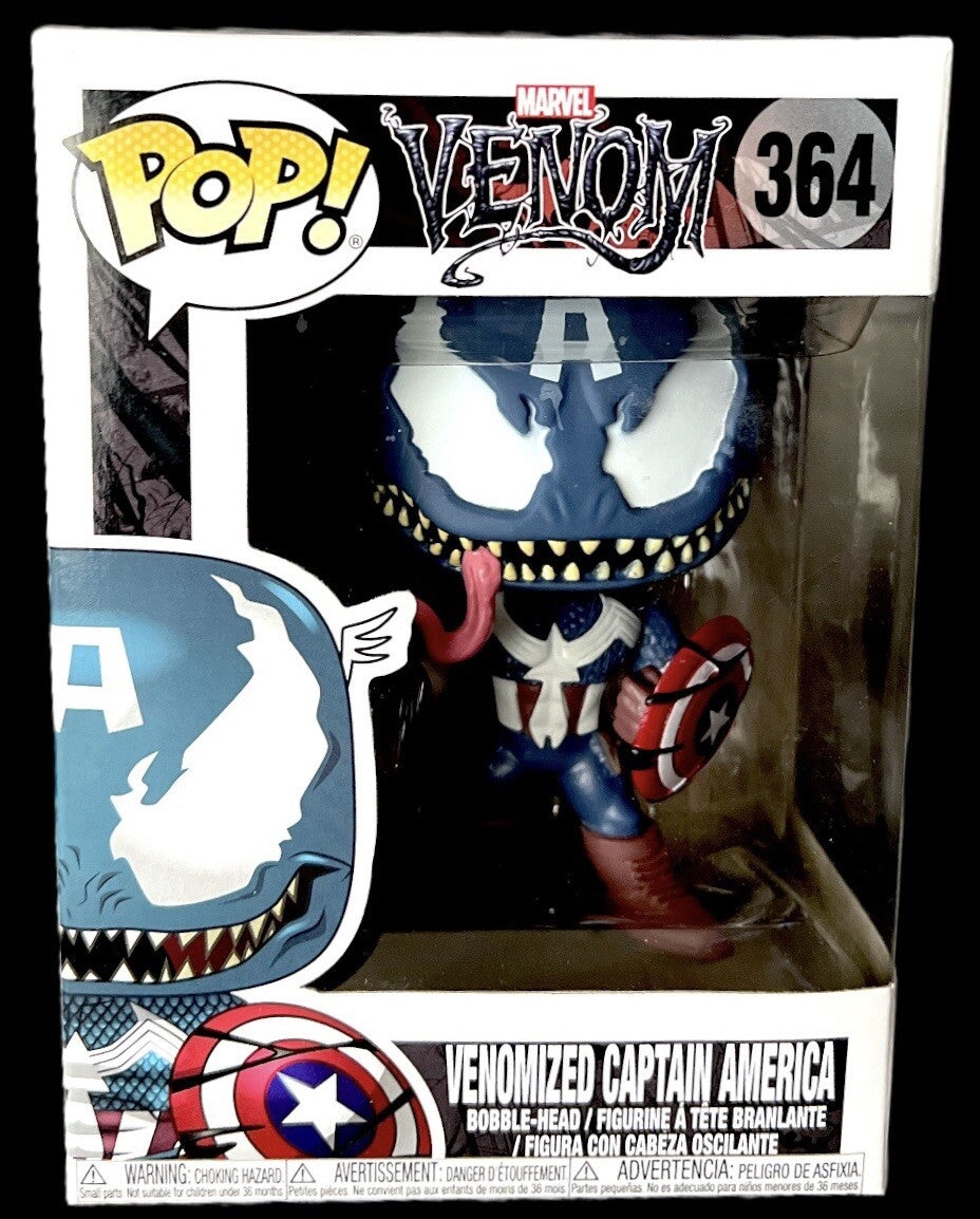 Funko Pop! Marvel Venomized Captain America #364 in box