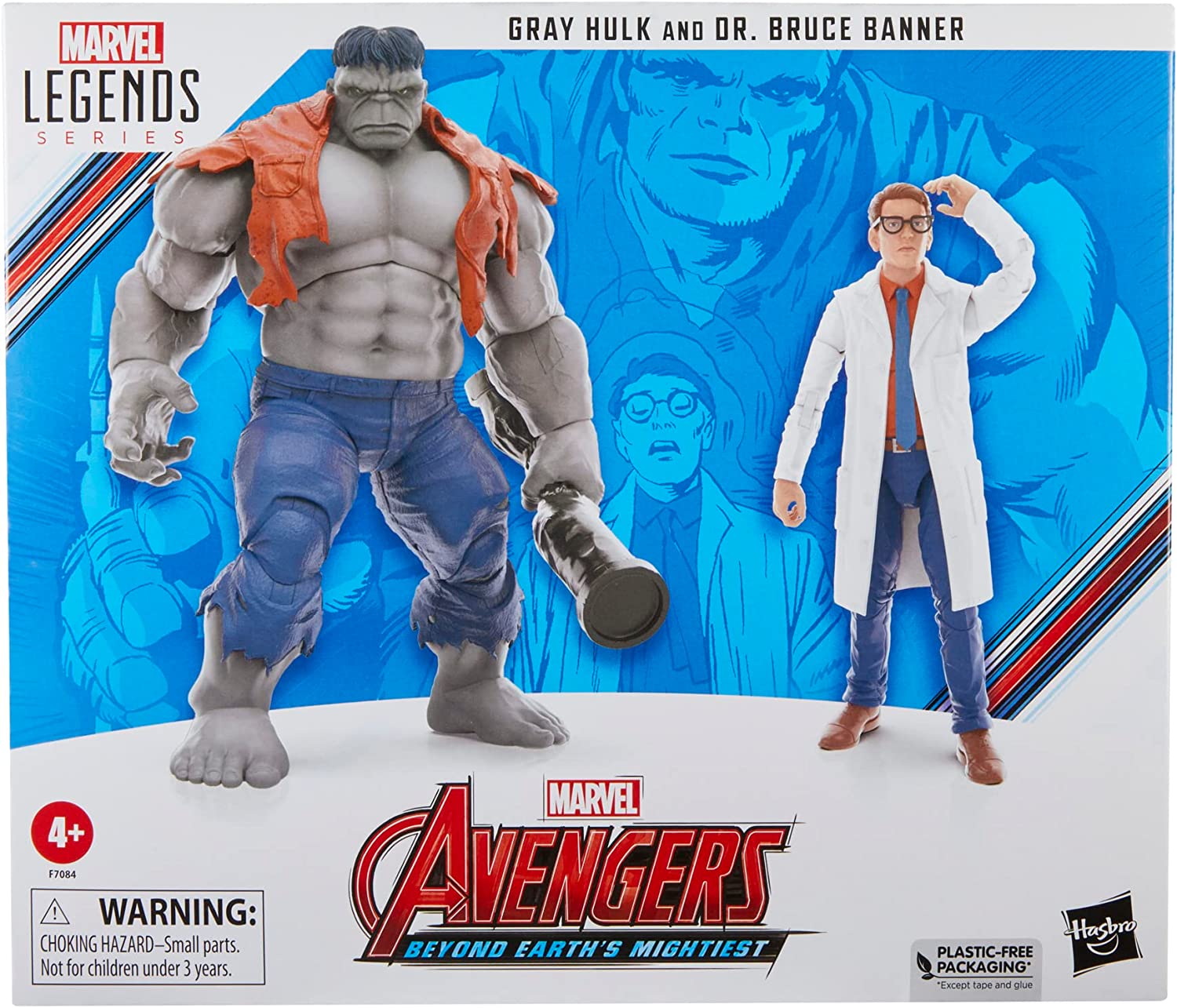 Marvel Legends Avengers 60th Anniversary Gray Hulk and Dr. Bruce Banner 2 Pack