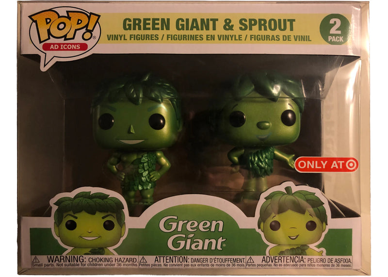Funko Pop! Ad Icons Green Giant and Sprout metallic 2-pack in box
