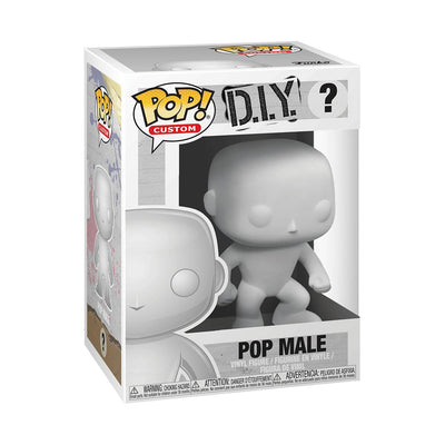 Funko Pop! DIY Male blank white customizable vinyl figure in box