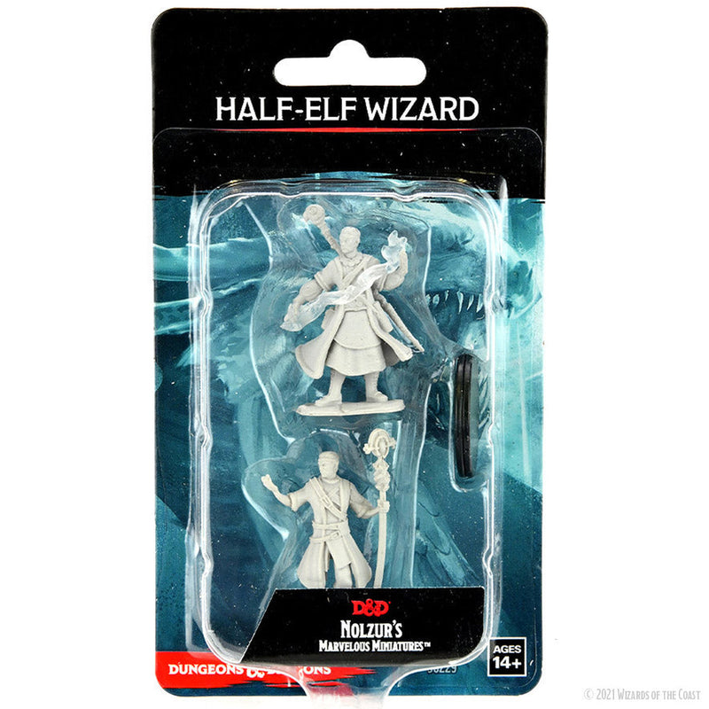 Dungeons & Dragons: Nolzur's Marvelous Unpainted Miniatures - Male Half-Elf Wizard (Wave 14)