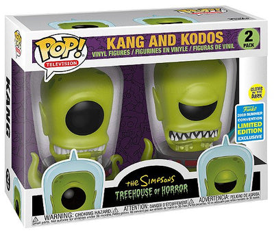 Funko Pop! The Simpsons Kang and Kodos glow-in-the-dark 2-pack in box