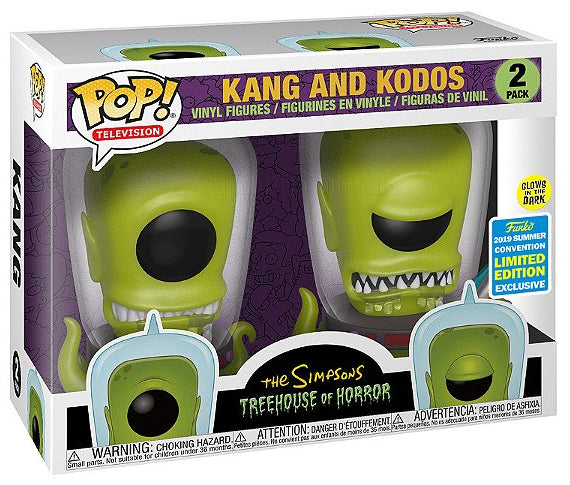 Funko Pop! The Simpsons Kang and Kodos glow-in-the-dark 2-pack in box