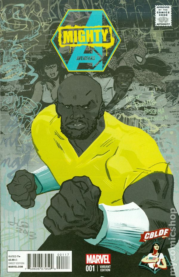 Mighty Avengers 1 Jason Latour CBLDF Comics Code variant cover
