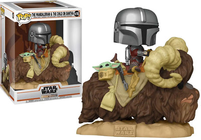 Funko Pop! Star Wars The Mandalorian & The Child On Bantha Deluxe Vinyl Figure #416