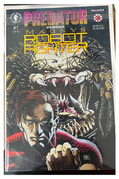 Predator versus Magnus Robot Fighter #1 Dark Horse Valiant cover