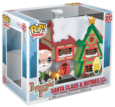 Funko Pop! Town: Peppermint Lane – Santa Claus & Nutmeg with House #01