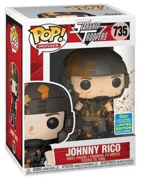 Funko Pop! Movies The Expendables Limited Edition vinyl figure of Johnny Rico, shown next to its original window box packaging on a white background.