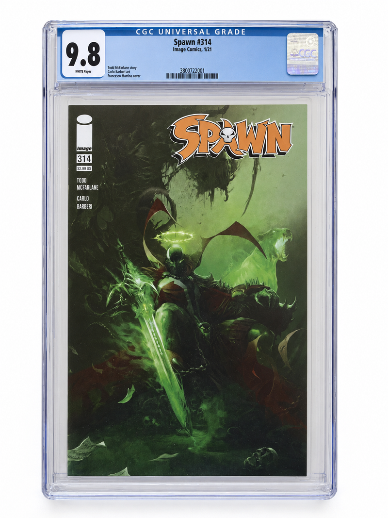 Spawn #314 Cover A CGC 9.8 cert 3800722001 enhanced slab photo